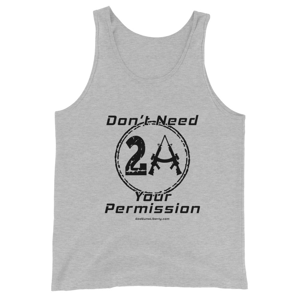 2A Don't Need Permission White Tank Top