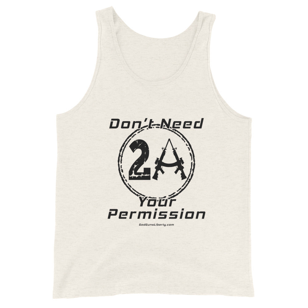 2A Don't Need Permission White Tank Top