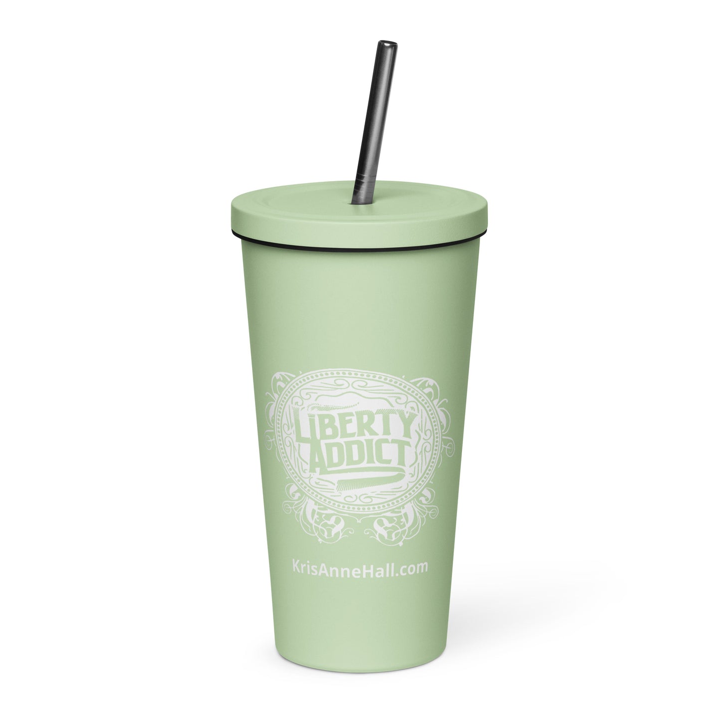 Liberty Addict Insulated tumbler with a straw