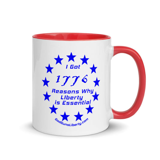 1776 Reasons Liberty is Essential Mug with Color Inside