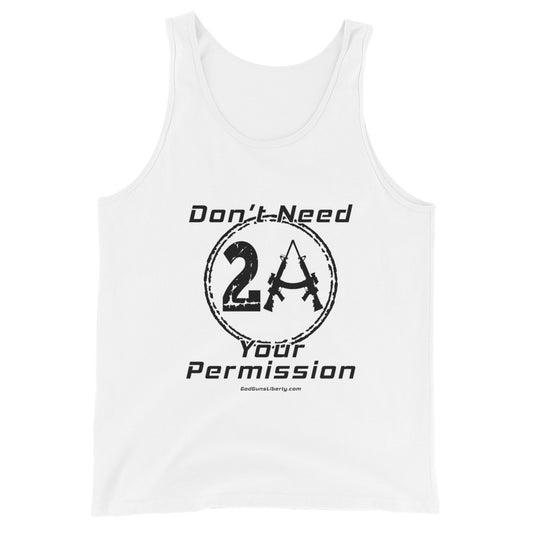 2A Don't Need Permission White Tank Top